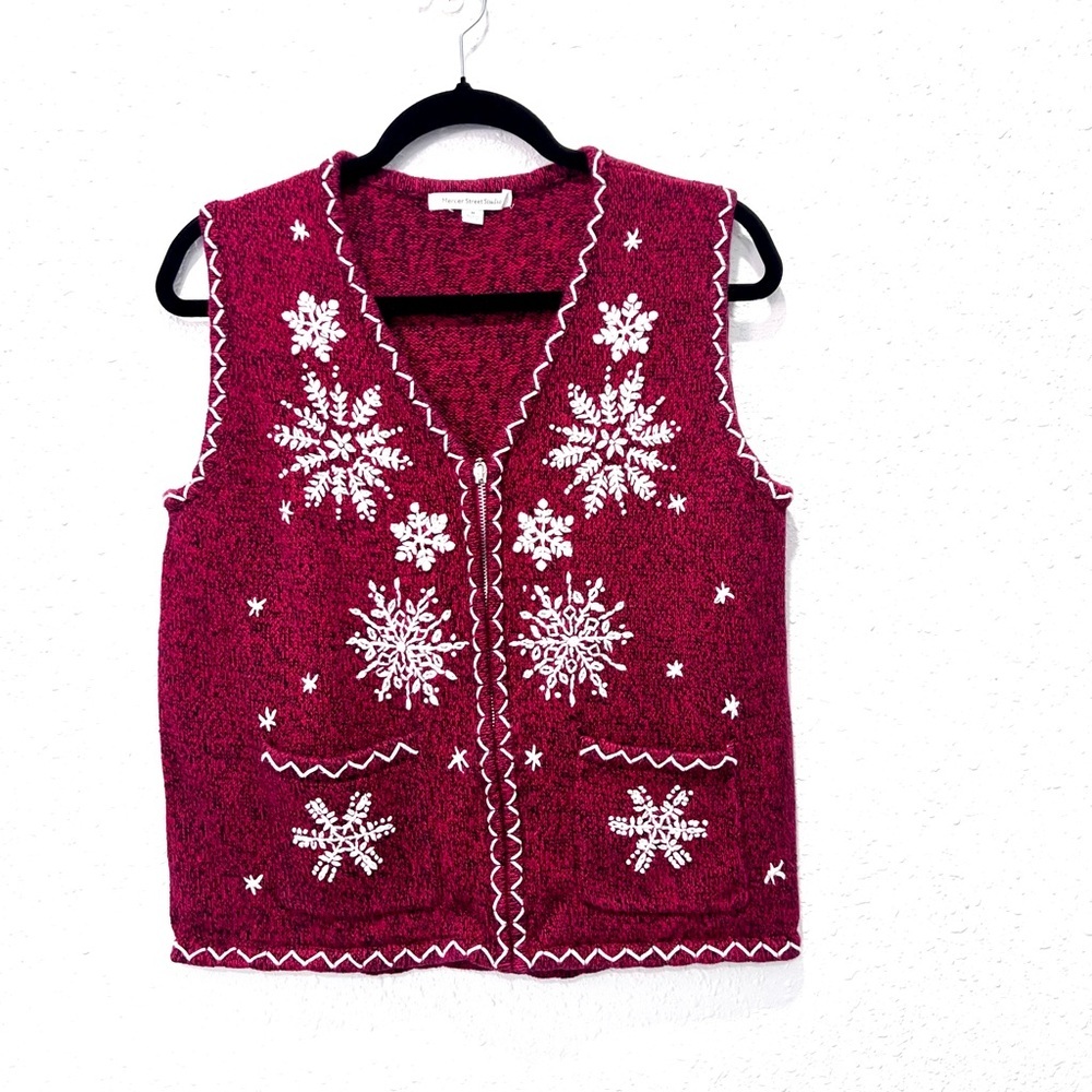 Mercer Street Studio Pink‎ and Black Knit Sweater M